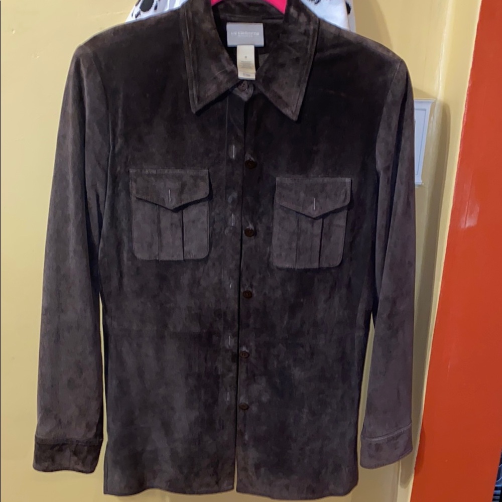 Liz Claiborne Dark Brown Suede Jacket